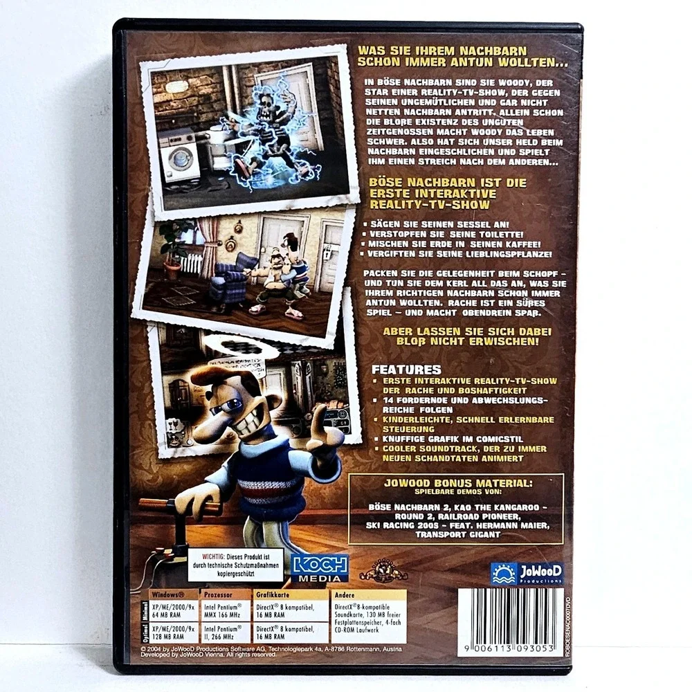 Böse Nachbarn JoWooD‎ PC Video Game German Import CD-ROM 9006113093053